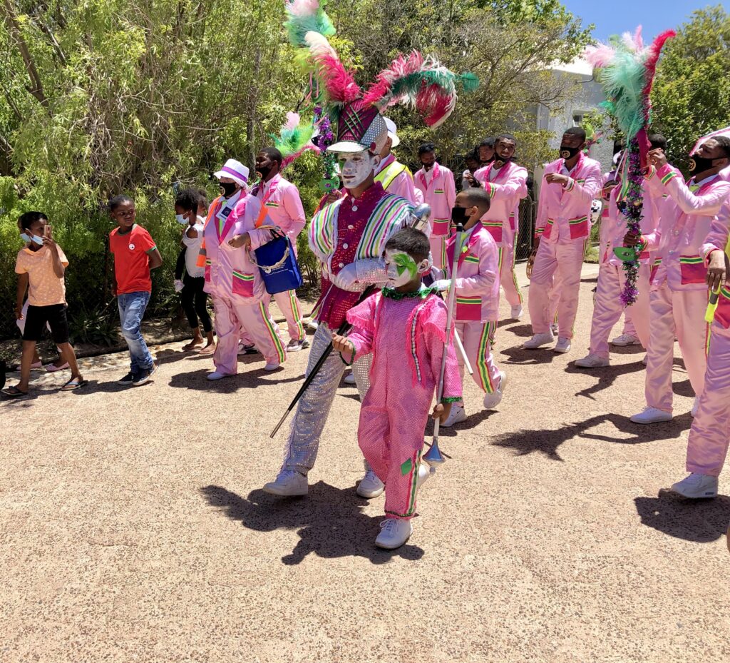 Minstrels march through the village on special occasions